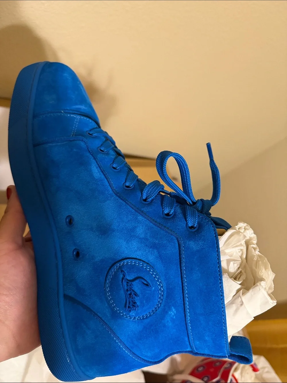 Christian Louboutin vibrant cobalt